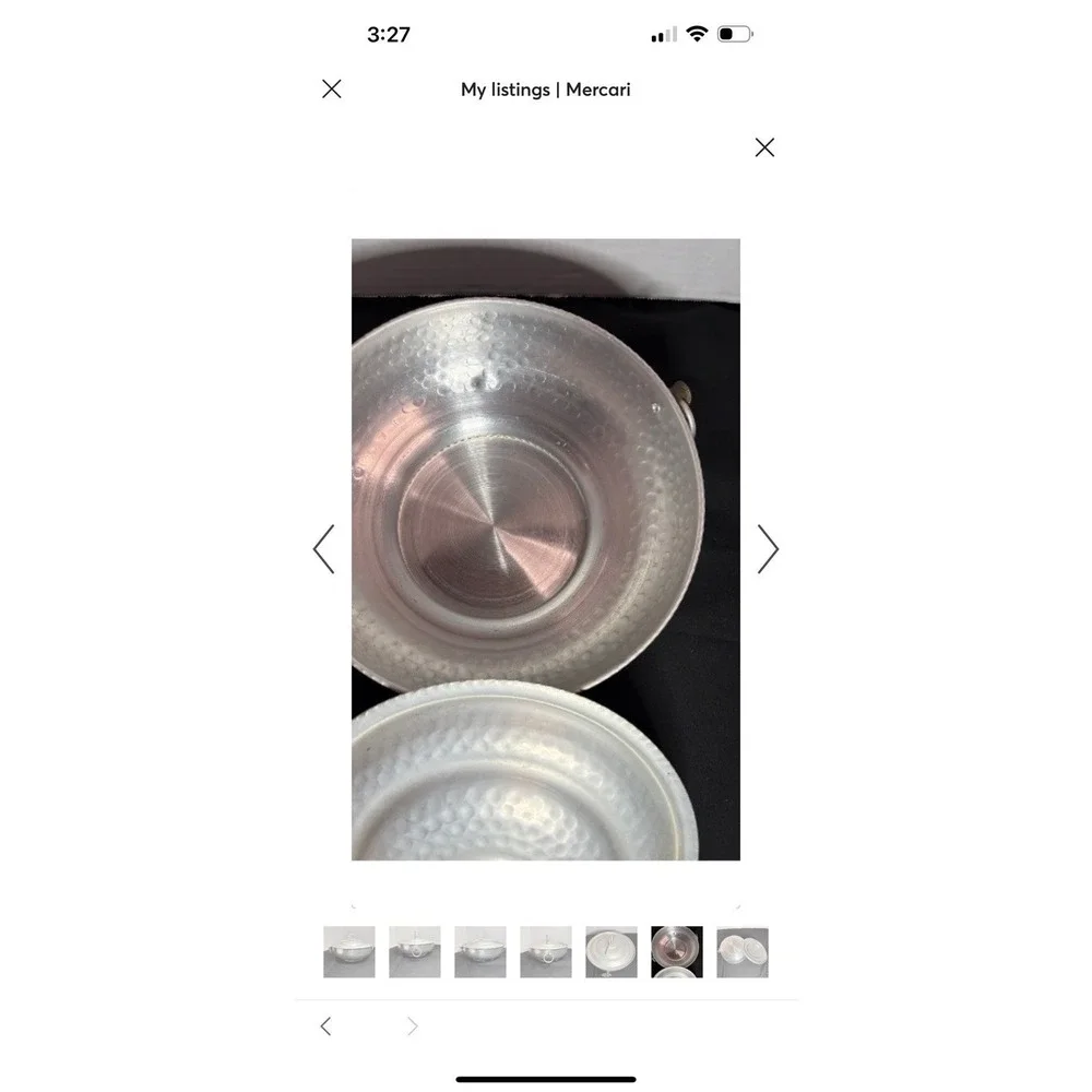Vintage‎ Hammered Aluminum Serving Dish